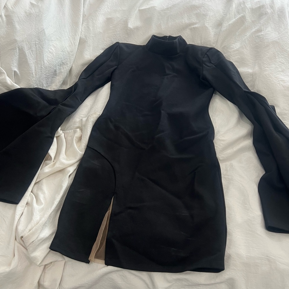 Michael Costello Black Long Sleeve Dress